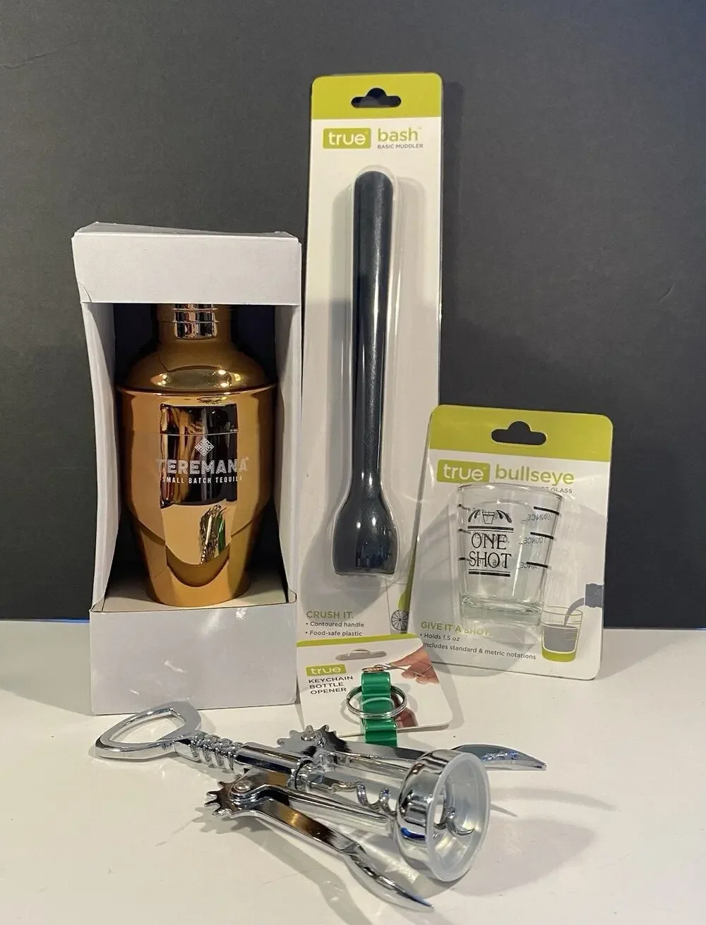 Teremana Tequila Small Batch Cocktail Shaker Mixer With Bar Accessories